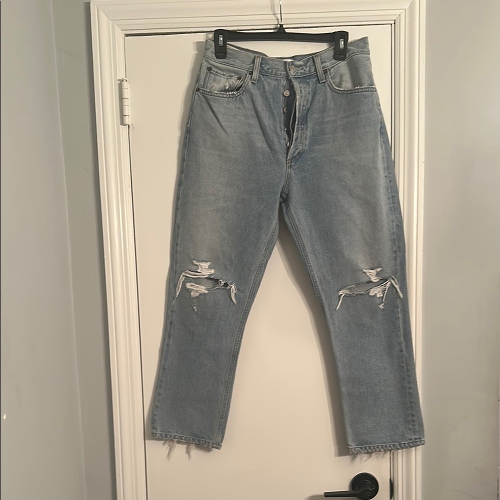 Agolde Women's Straight Leg Jeans - Light Blue